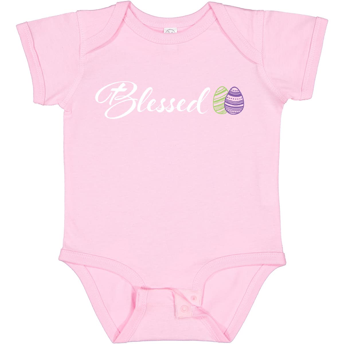 Easter Blessed with Green and Purple Eggs Baby Bodysuit - Cute Easter Outfit for Infants & Toddlers - Perfect for Easter Photos, Church, and Family Gatherings