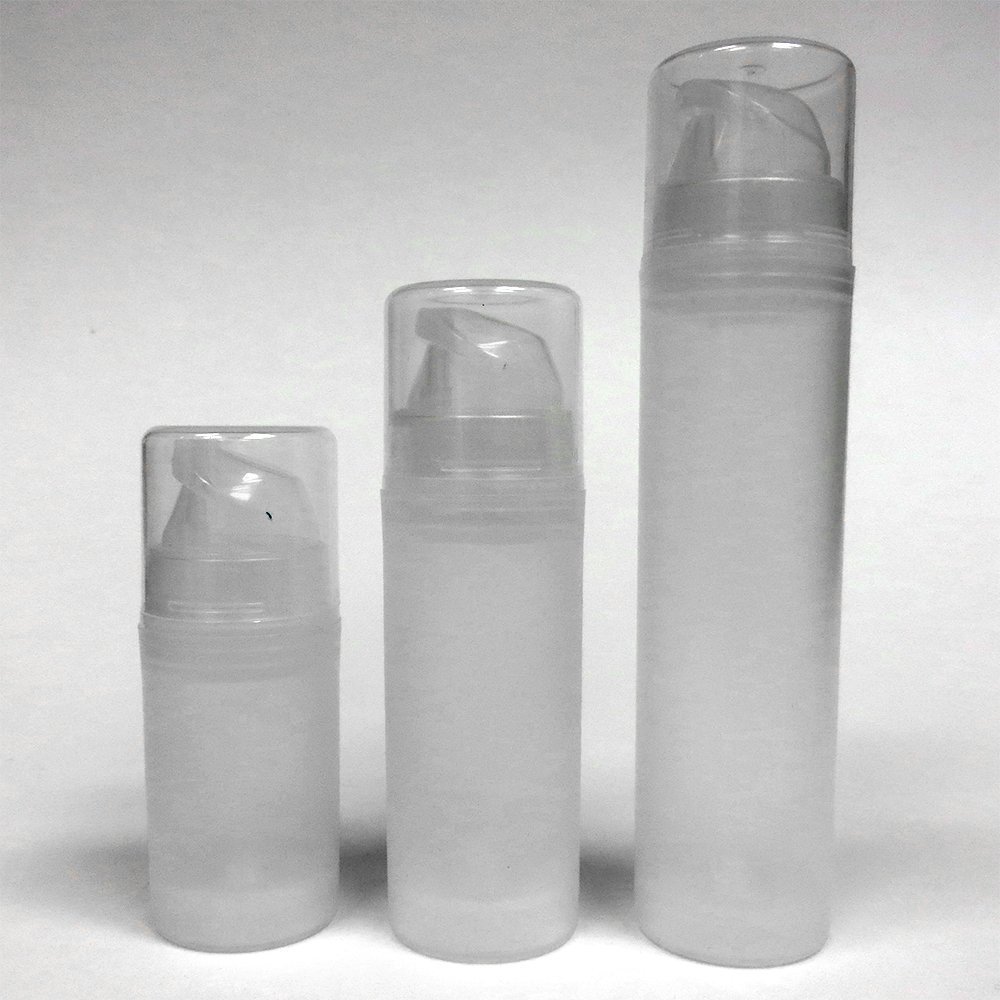 Airless Pump Bottles (15ml/0.5oz, 30ml/1oz, 50ml/1.7oz) - Refillable Cosmetic Containers for Cream, Serum, Lotion, Oil & Gel - BPA-Free Travel Size Dispenser - Perfect for Skincare, Makeup & DIY Beauty Products at Home or On-The-Go