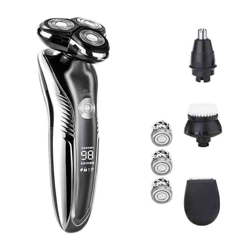 Electric Head Shaver for Bald Men - USB Rechargeable Men's Hair Trimmer & Nose Shaver with Washable Blades | Perfect for Home, Travel & Grooming Kits