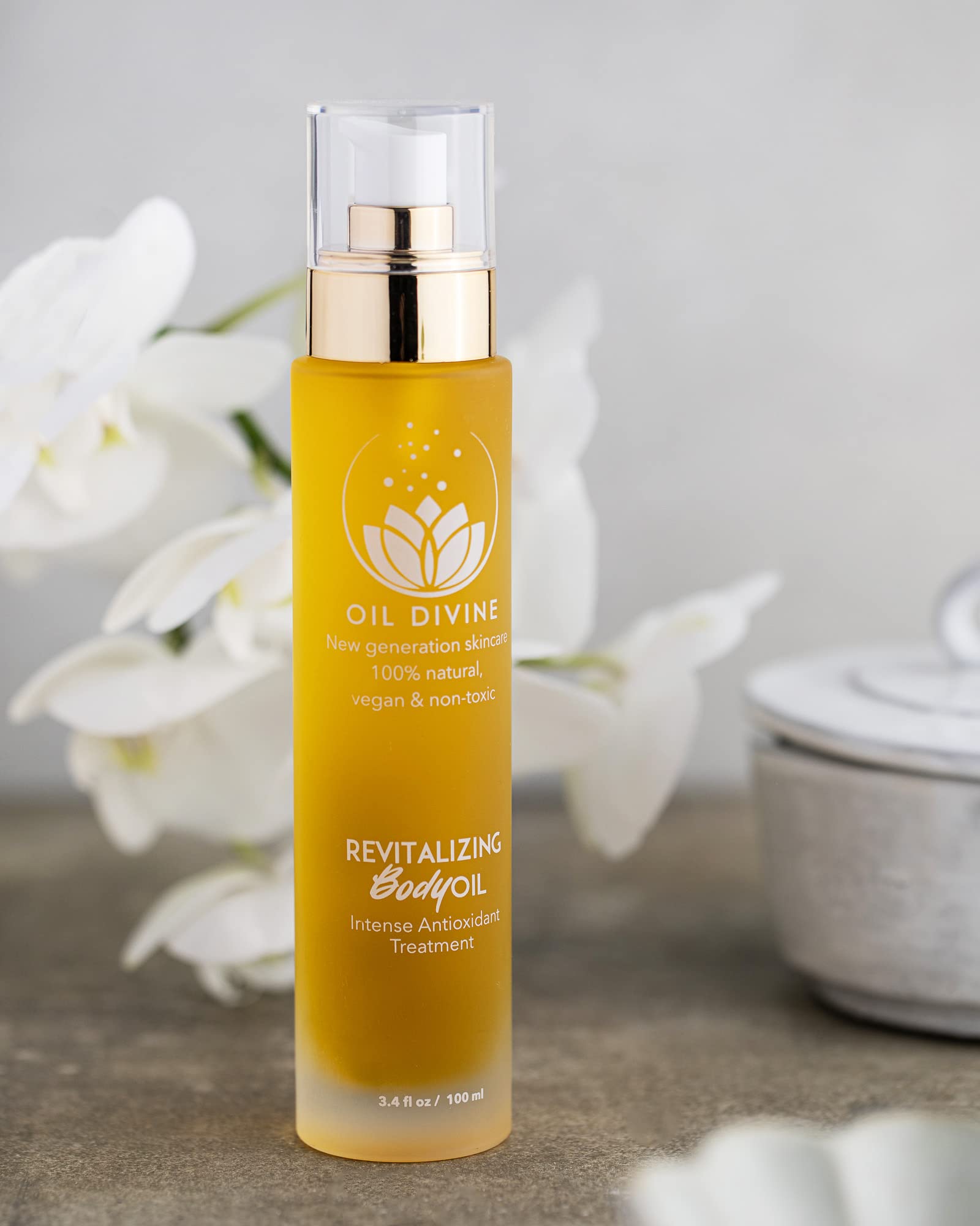 Revitalizing Body Oil with Jasmine & Neroli - 3.4 Fl Oz Antioxidant Treatment for Dry Skin | Perfect for Massage, After Shower & Nighttime Moisturizing