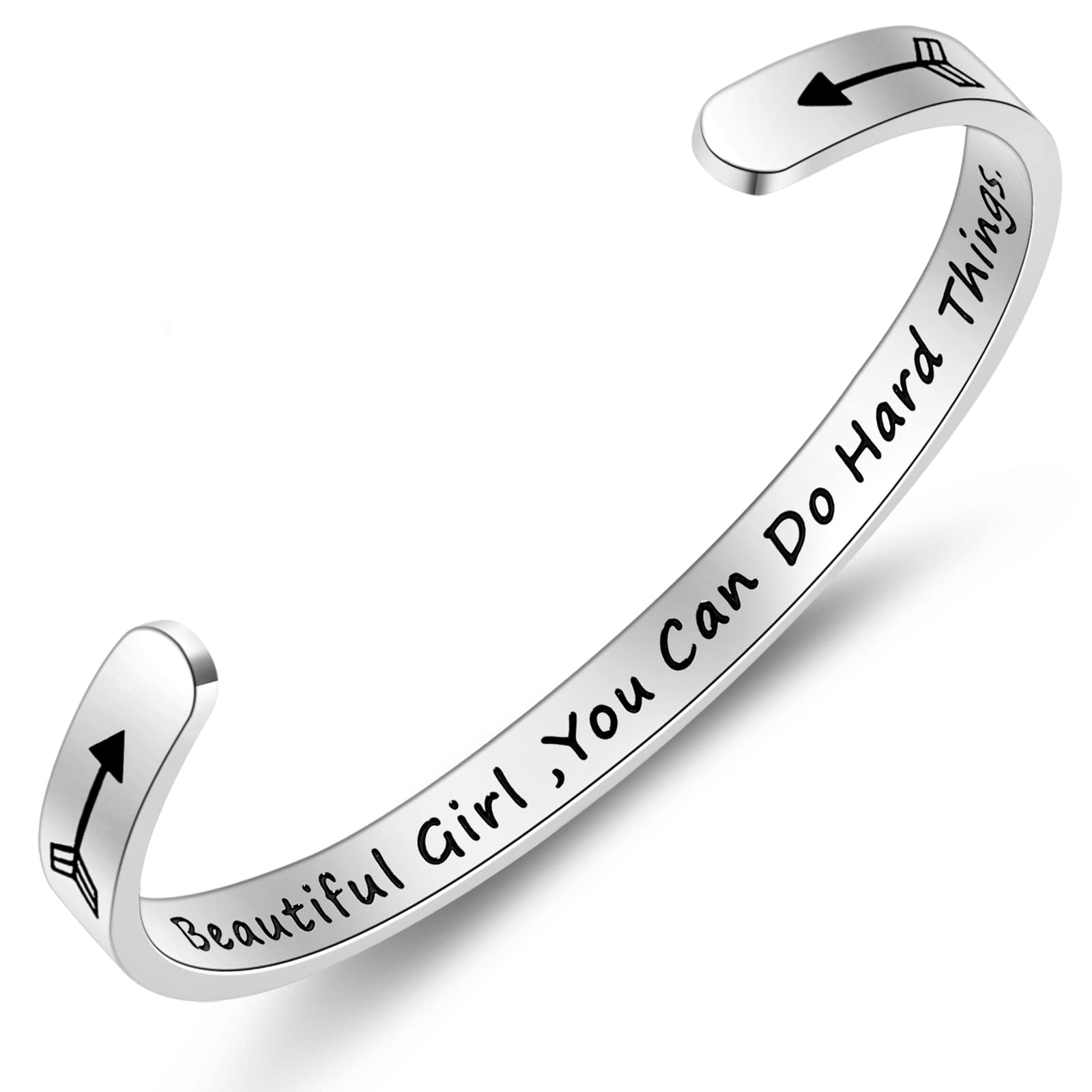 THEMEROL Inspirational Bracelet for Women & Girls - Personalized Mantra Quote Jewelry Gift with Gift Box | Birthday Present for Daughter, Sister, Mom, Best Friend | Perfect for Daily Wear, Special Occasions & Meaningful Gifting