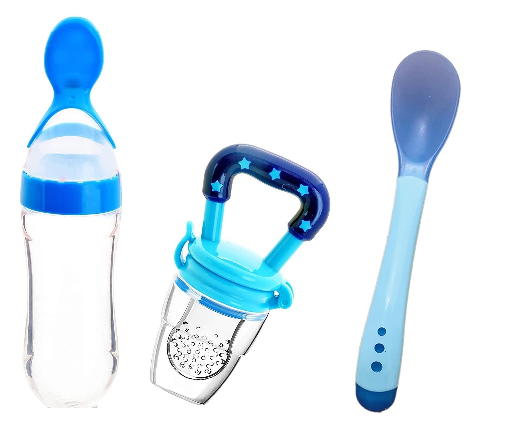 Silicone Baby Fruit Feeder Pacifier - Safe Teether for 4+ Months Infants - BPA-Free Fruit Nibbler Feeding Set (8 Colors) - Perfect for On-the-Go Snacking & Soothing Teething Pain