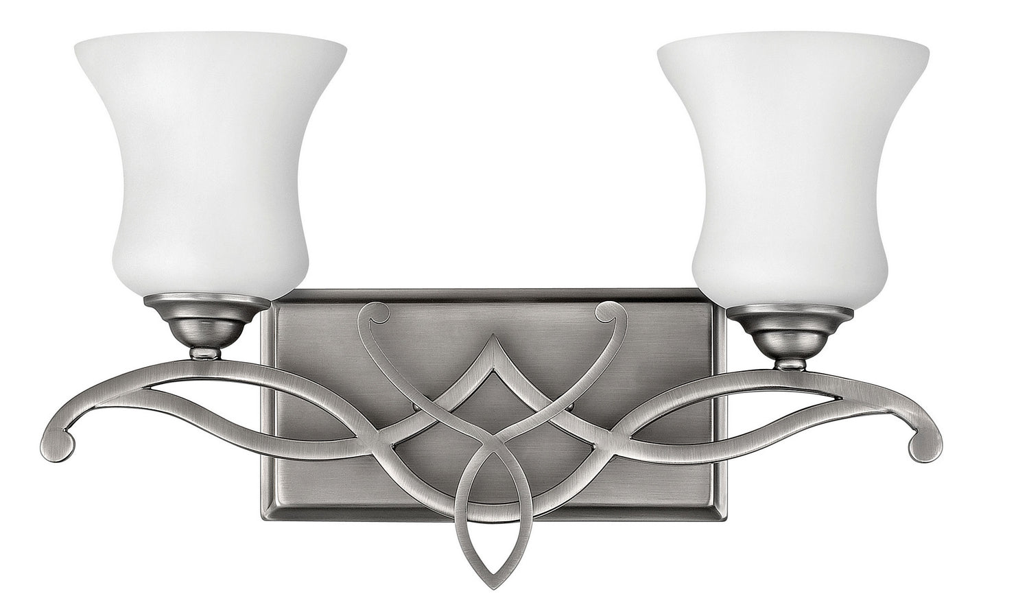 Brooke LED Bathroom Light Fixture in Antique Nickel Finish - Modern Vanity Lighting for Bathroom, Powder Room & Dressing Area