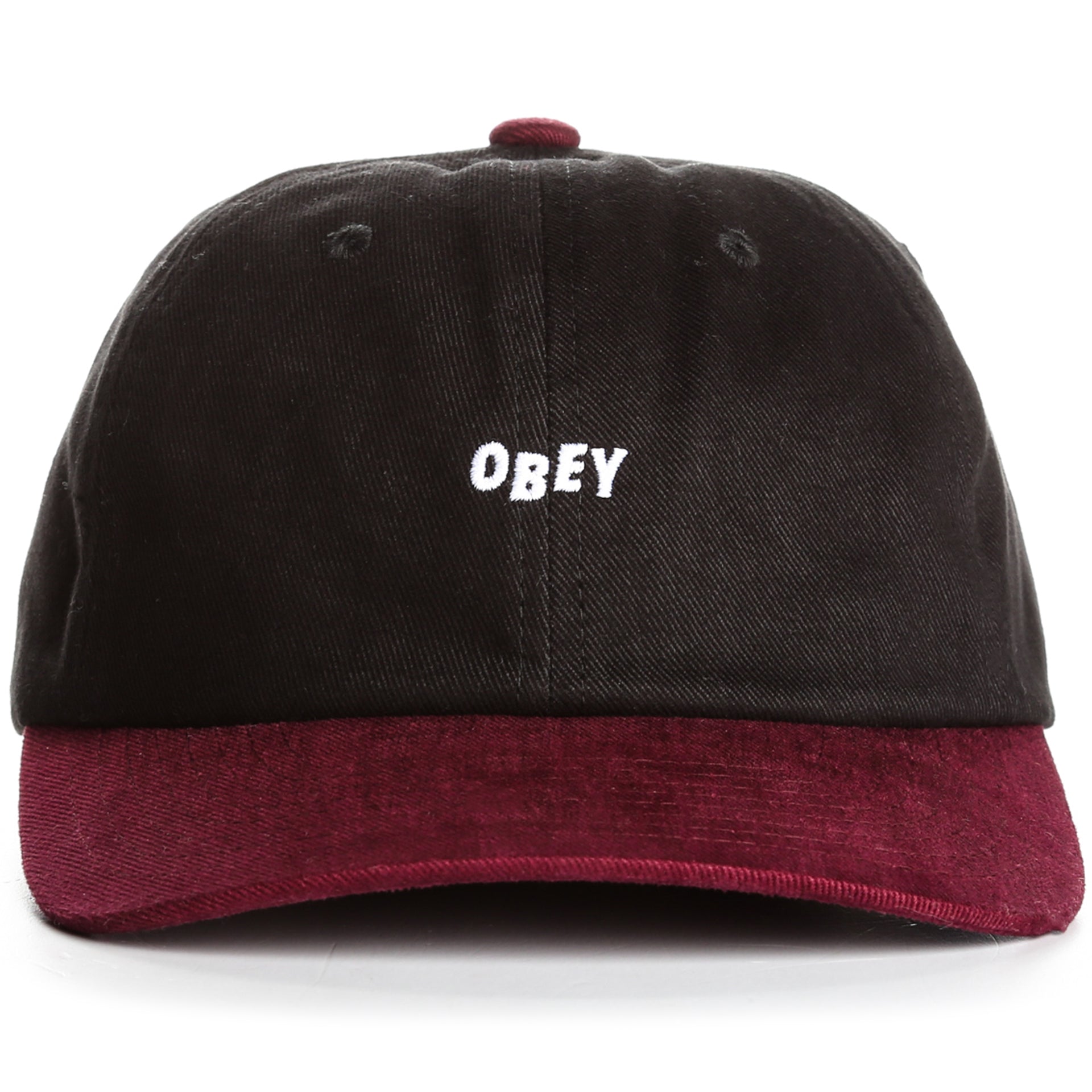 Obey 90's Jumble 6-Panel Snapback Hat - Black | Vintage Baseball Cap for Men & Women | Perfect for Streetwear, Hip-Hop Fashion & Casual Outfits