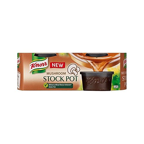 Knorr Mushroom Stock Pot 4 x 28g - Pack of 4 | Premium Soup Base for Cooking & Seasoning | Perfect for Soups, Stews, and Sauces