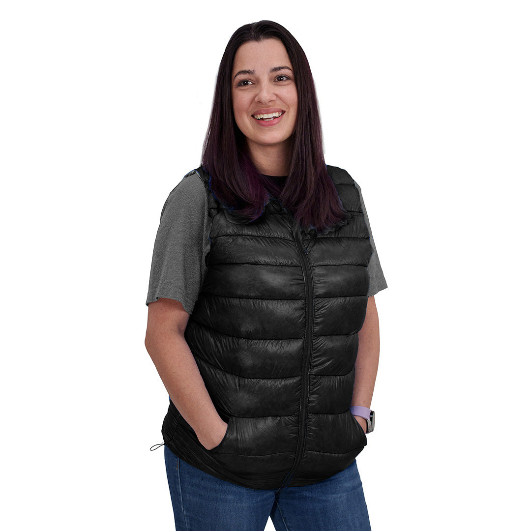 Men's Goose Down Vest - Lightweight Warm Puffer Jacket for Winter, Jet Black, XL - Perfect for Outdoor Activities, Hiking & Casual Wear