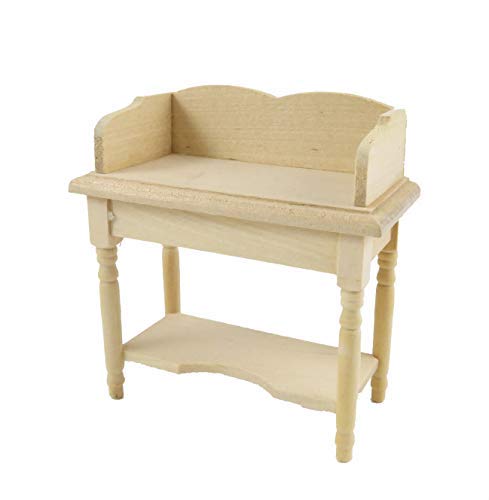 Melody Jane Victorian Wash Stand Dollhouse Furniture - Unfinished Bare Wood for DIY Crafting - Perfect for Bedroom & Bathroom Miniature Decor