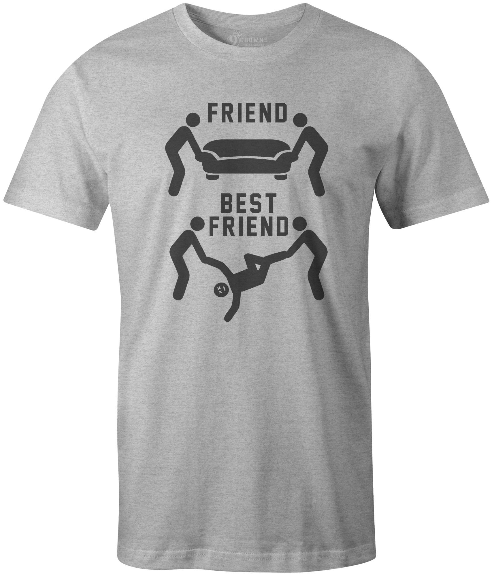 9 Crowns Best Friend Helps You Move A Body Graphic Tee - Perfect for Casual Outings, Parties, and Unique Gift Ideas