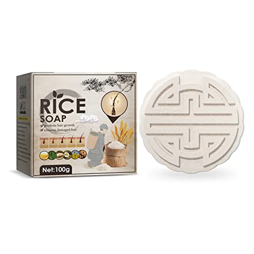 Hotiary 3 Pack Shampoo Bar with Rice Water & Aloe Vera - Natural Hair Growth Shampoo Soap for Hair Loss Treatment & Oil Control (4.2oz) - Handmade Organic Shampoo Bars for Dry, Damaged Hair & Scalp Care - Perfect for Travel, Gym & Eco-Friendly Bath Routine