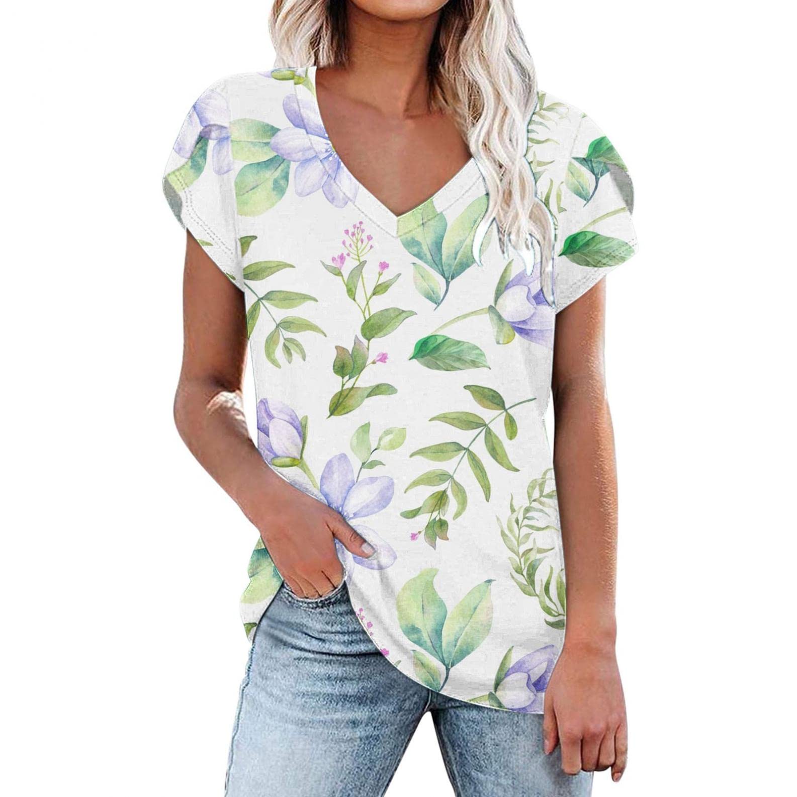 Women's Short Sleeve Summer Tops 2022 - Sexy Casual Printed Sleeveless Shirts for Women | Perfect for Beach, Vacation & Everyday Wear