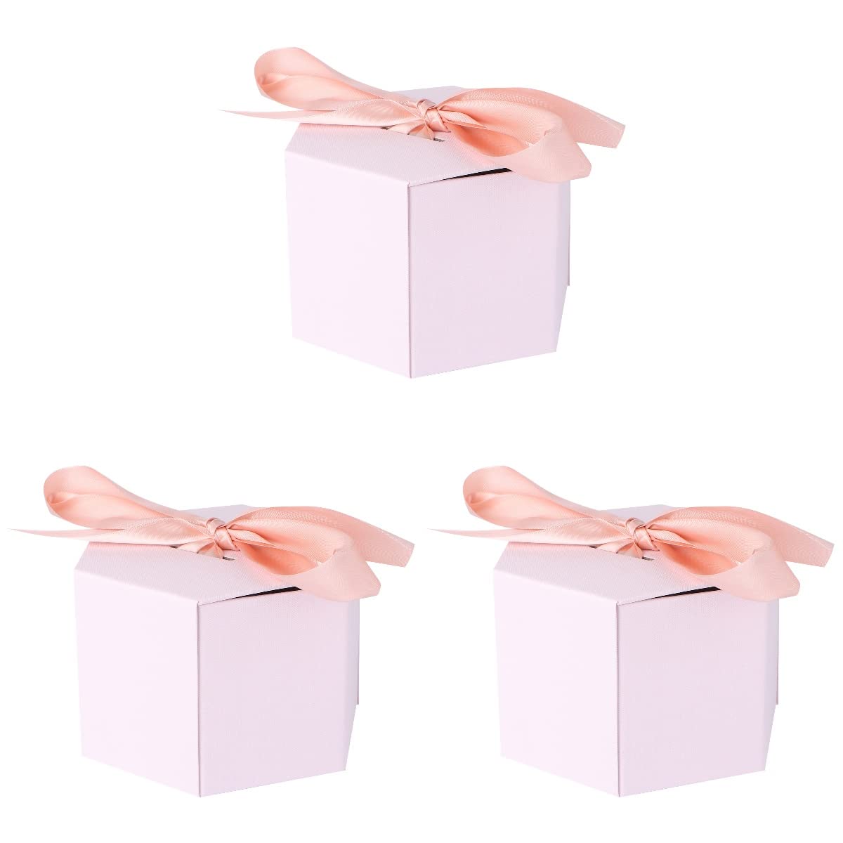 iFUNDOM 3-Piece Hexagon Candy Box Set - Elegant Birthday & Valentine's Day Gift Packaging for Parties, Weddings, and Romantic Celebrations