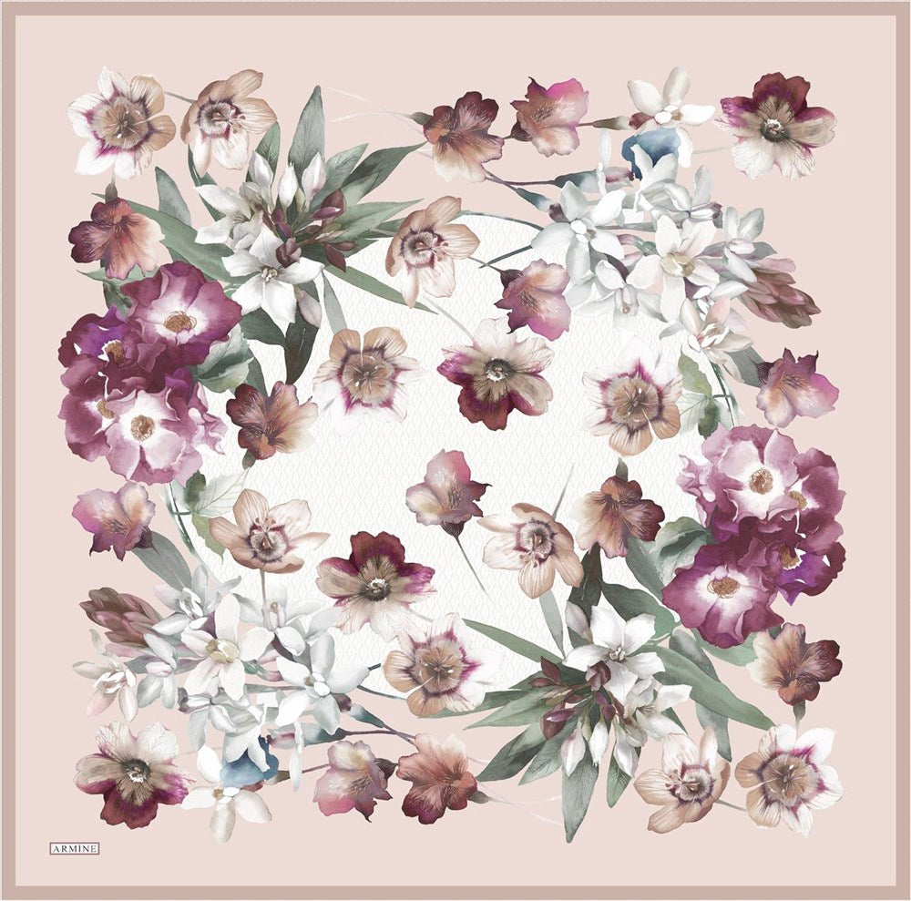 Armine Anna Dolce Floral Silk Scarf No. 31 - Elegant Women's Fashion Accessory for Parties, Weddings & Special Occasions