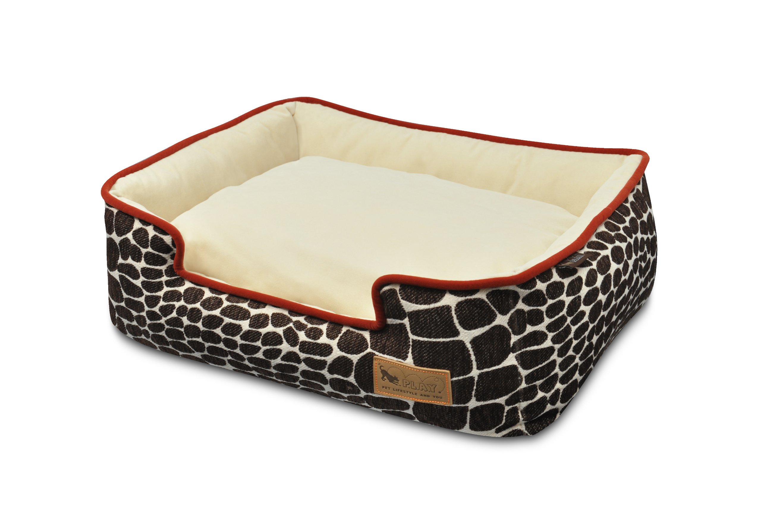 P.L.A.Y. Pet Lifestyle and You - Ultra Plush Dog & Cat Lounge Bed - Cozy Washable Pet Bed for Small to Large Breeds - Perfect for Living Room, Bedroom & Travel Use
