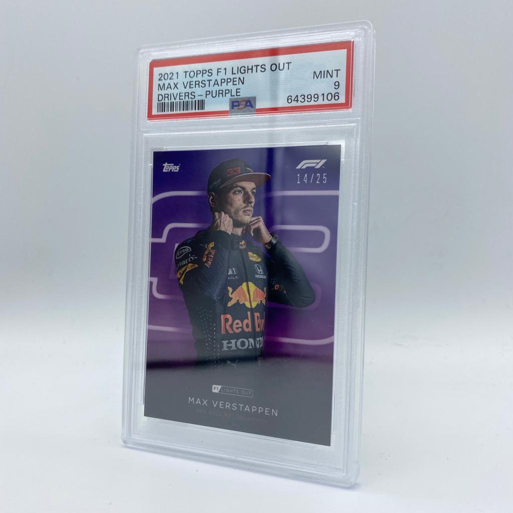 PSA 9 Graded 14/25 Max Verstappen Purple Parallel Racing Card - Perfect for F1 Collectors, Sports Memorabilia Displays & Racing Enthusiasts