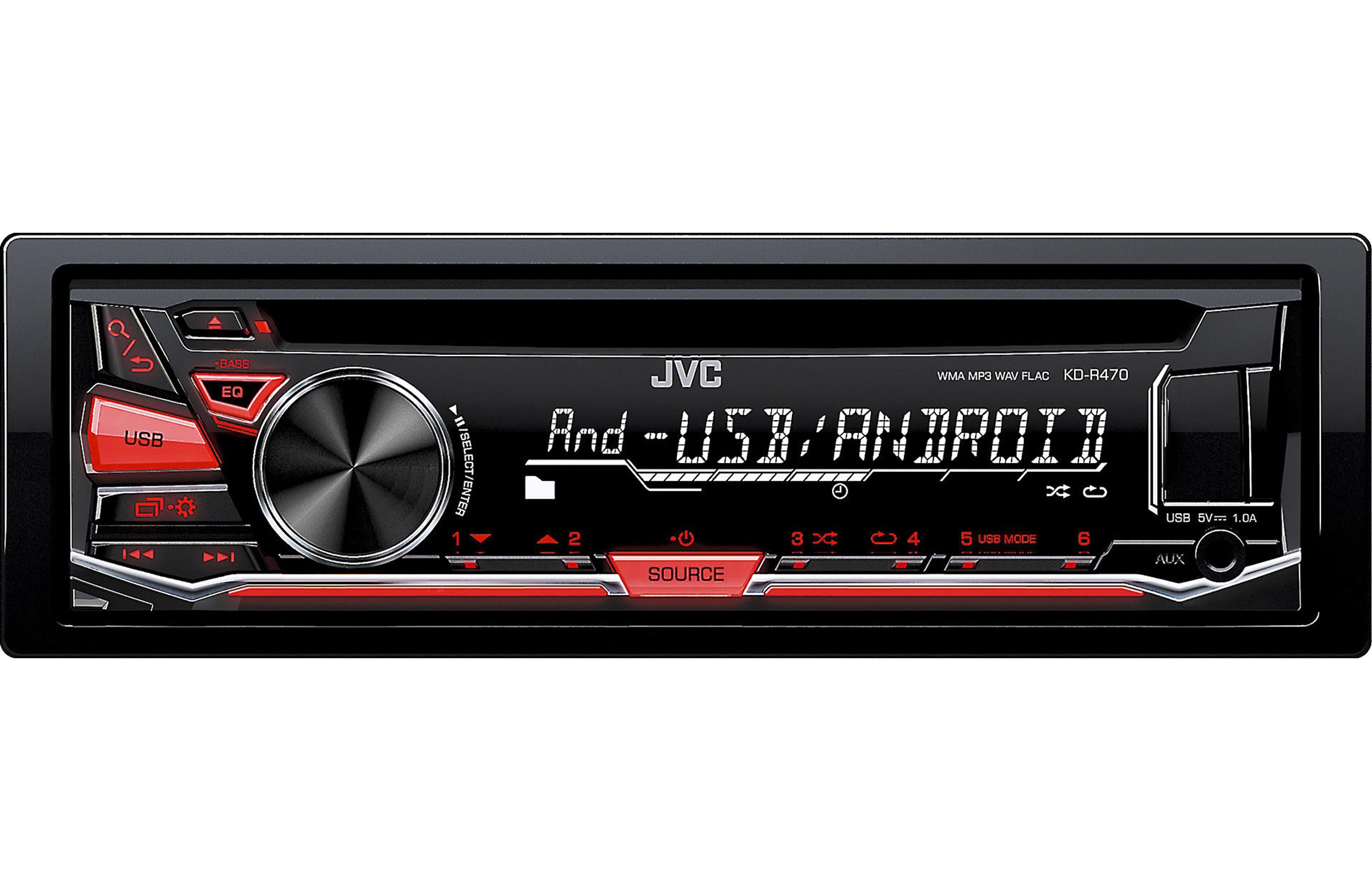 JVC KD-R470 Bluetooth Car Stereo Receiver - Wireless Music Streaming, Hands-Free Calling, USB/AUX Input for Cars & Trucks - Perfect for Road Trips & Commuting