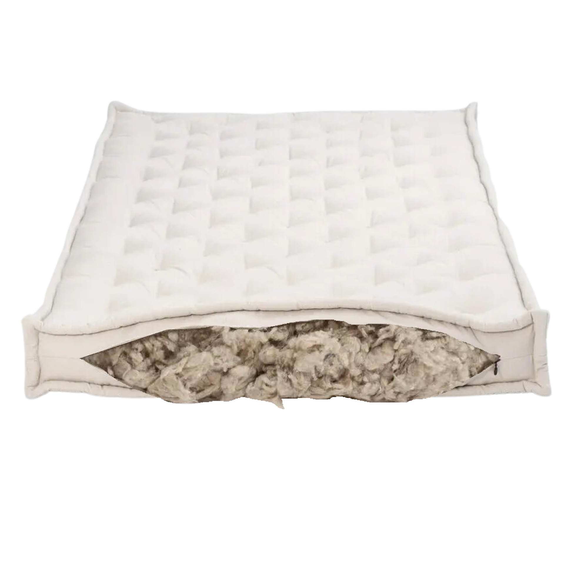 Premium 7-Layer Wool Filled Mattress for All-Season Comfort - Organic Natural Bedding for Back Pain Relief & Temperature Regulation - Perfect for Master Bedroom, Guest Room & Eco-Friendly Home Decor