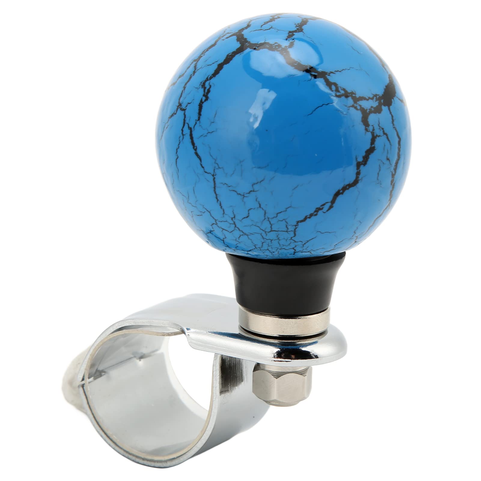Uxsiya 3cm Low Resistance Steering Wheel Power Ball - Flexible Thunder Style Suicide Knob for Cars, Trucks, Tractors & Boats (Blue) | Easy Grip & Control for Off-Roading, Towing & Marine Navigation