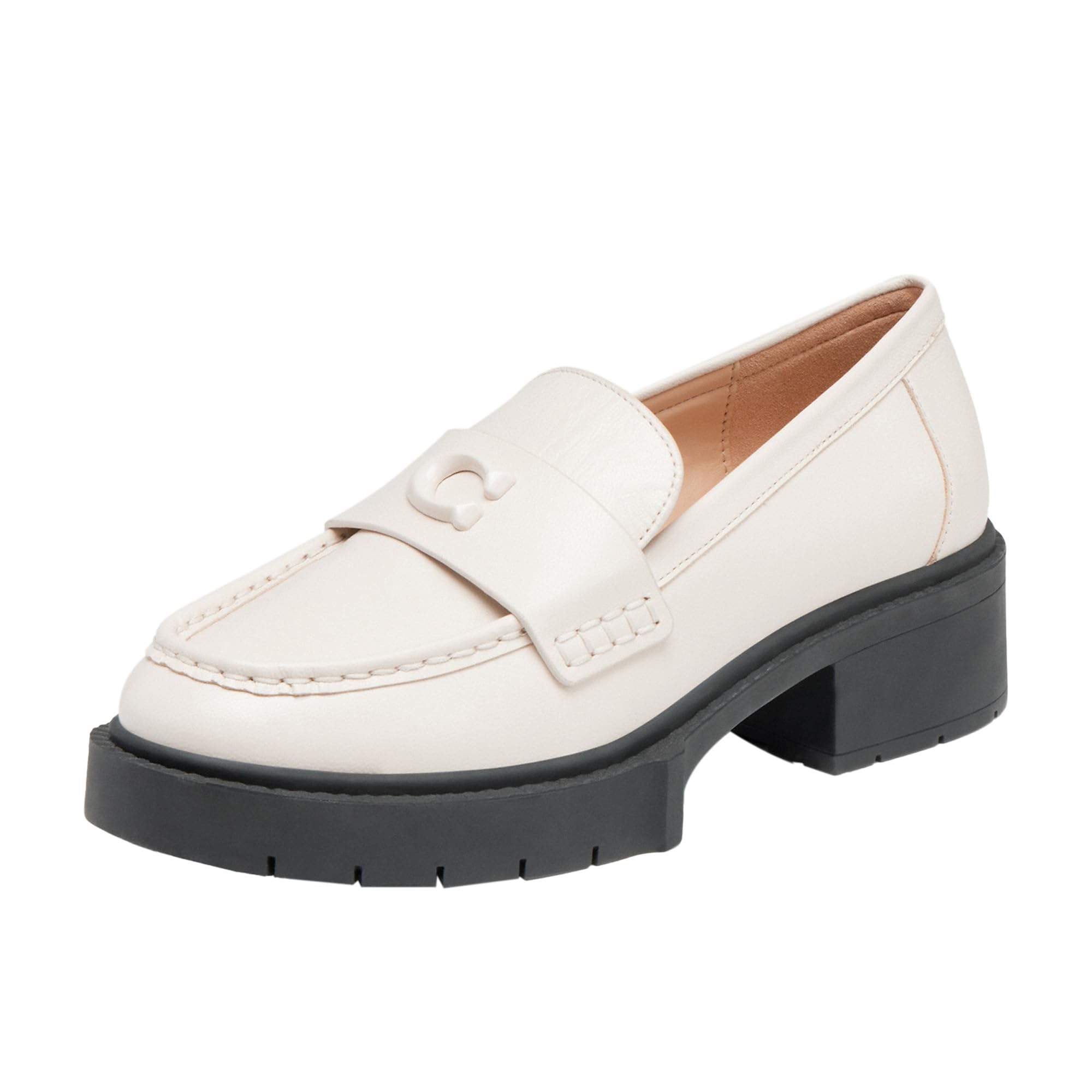 Coach Women's Leah Loafer - Classic Leather Slip-On Shoes for Women | Comfortable & Stylish Casual Flats | Perfect for Office, Travel & Everyday Wear