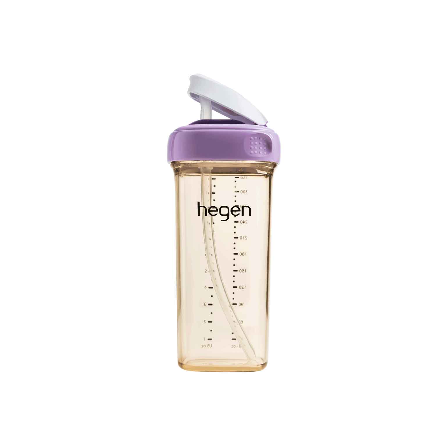 Hegen PCTO™ 330ml/11oz PPSU Baby Straw Cup - Purple, BPA-Free Sippy Cup for Toddlers 9+ Months - Perfect for Travel, Daycare & Learning Independent Drinking