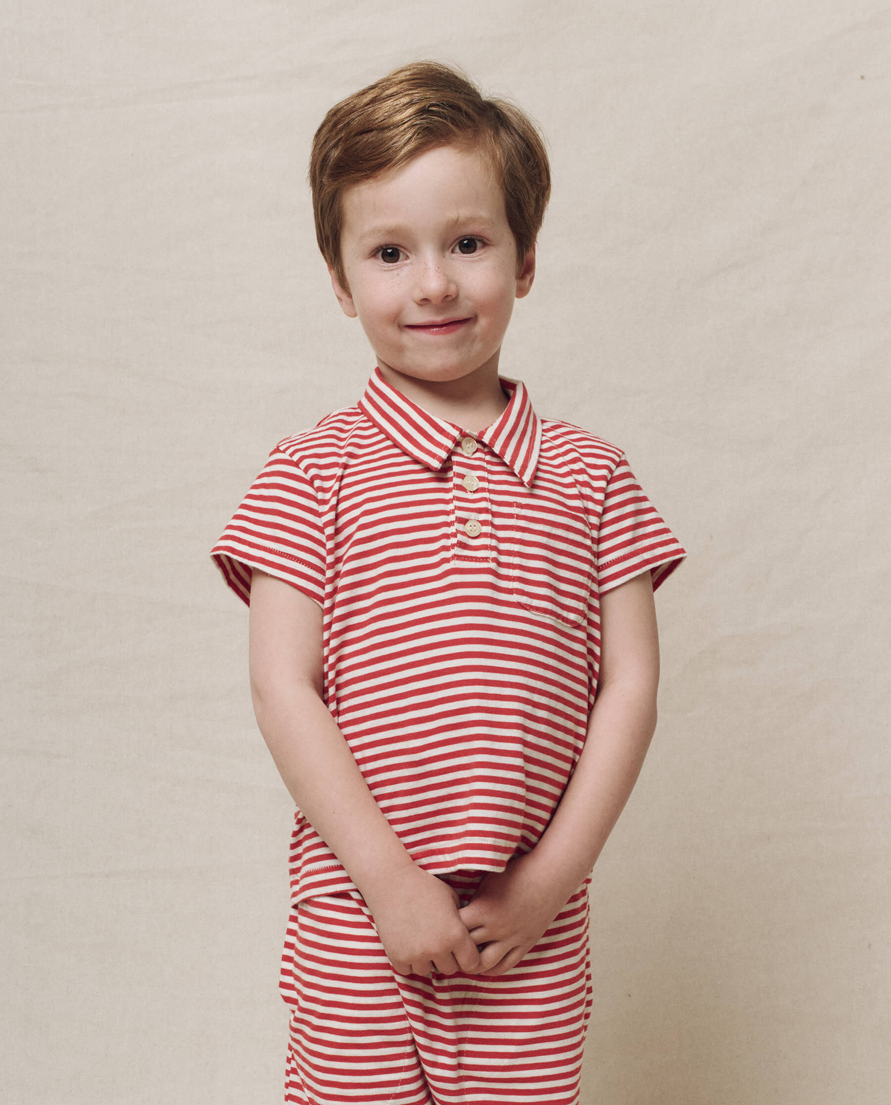 Little Lacrosse Polo Shirt - Sun Cherry Striped Design for Kids | Perfect for Sports, School & Casual Wear