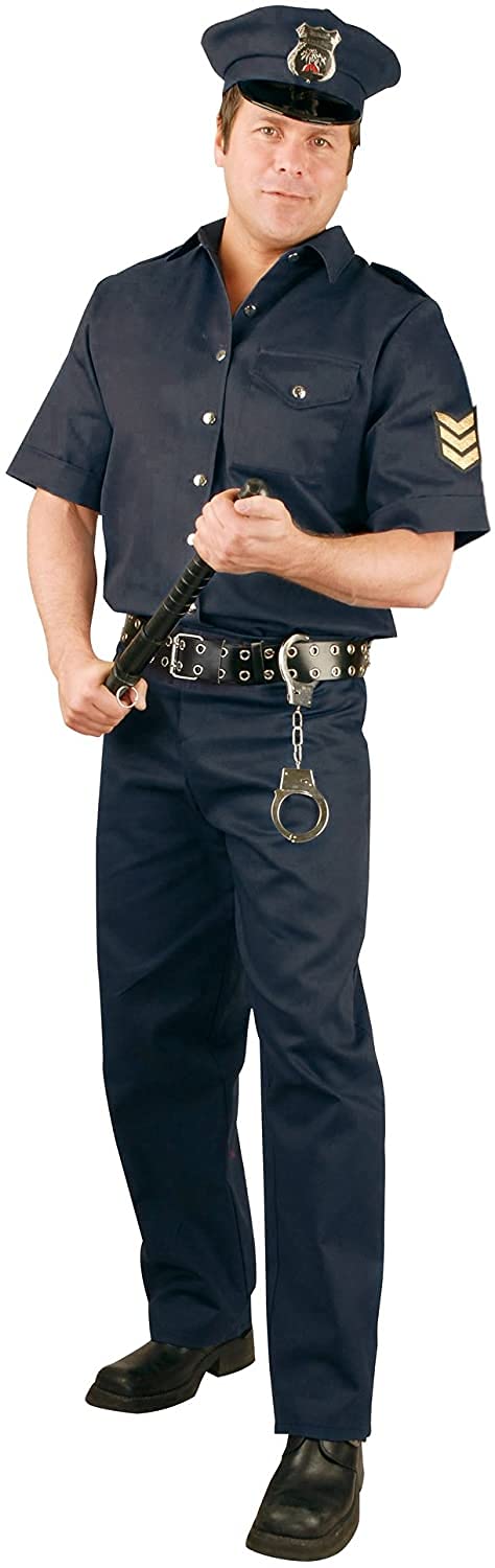 Men's Police Officer Costume for Charades & Halloween - Realistic Cop Uniform for Role Play, Parties, and Dress-Up