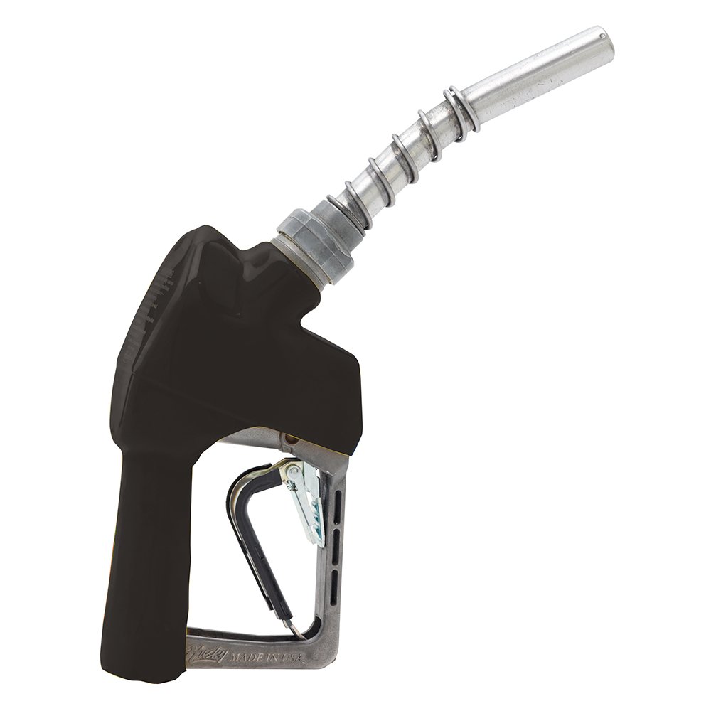 Husky 159503-04 XS Pressure Activated Light Duty Diesel Nozzle with 3-Notch Hold Open Clip & Full Grip Guard - Made in USA - Perfect for Gas Stations, Truck Stops & Fuel Dispensing Applications