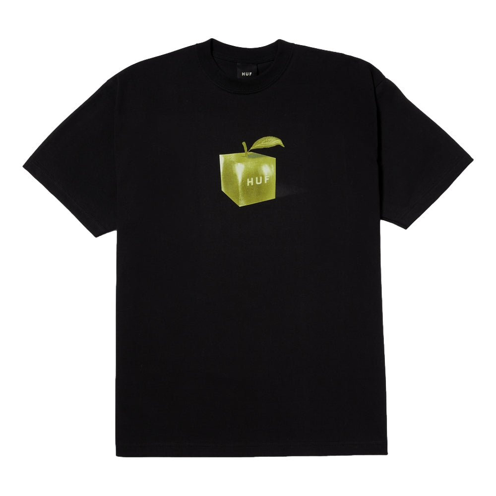 HUF Apple Box Short Sleeve T-Shirt for Men - Black | Casual Streetwear Tee for Everyday Wear, Skateboarding & Urban Fashion