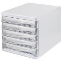 Helit H6129902 Clear Plastic Drawer Storage Box - Organize Office Supplies, Crafts & Home Essentials - Perfect for Desk, Kitchen & Bathroom Organization