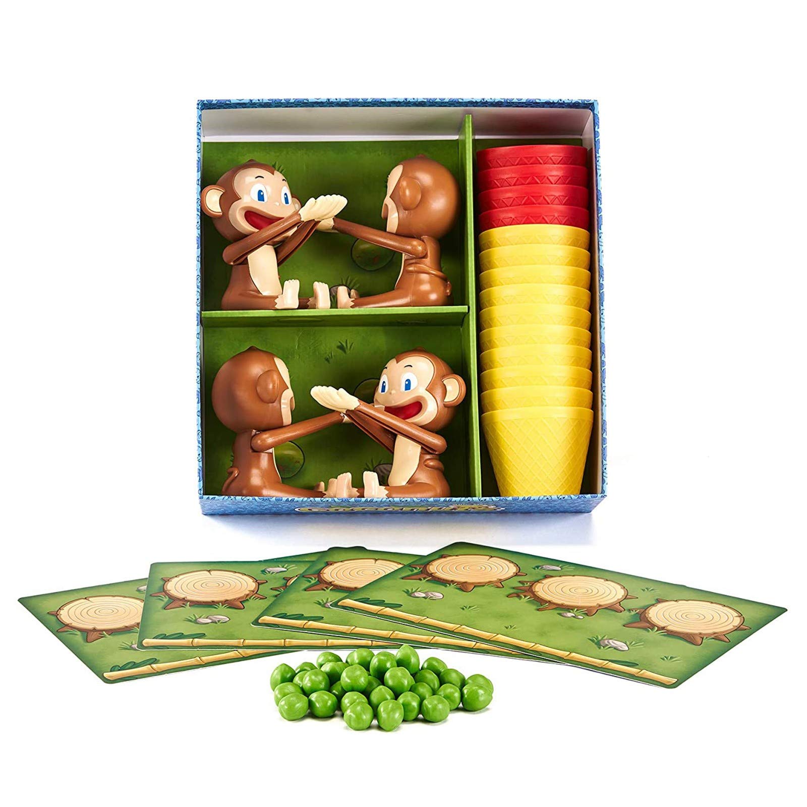 CPSKIQ Parent-Child Stacking Cups Game with Bouncing Monkey Toy - Fun Interactive Projection Learning Activity for Toddlers & Kids - Perfect for Family Bonding, Early Education & Indoor Playtime