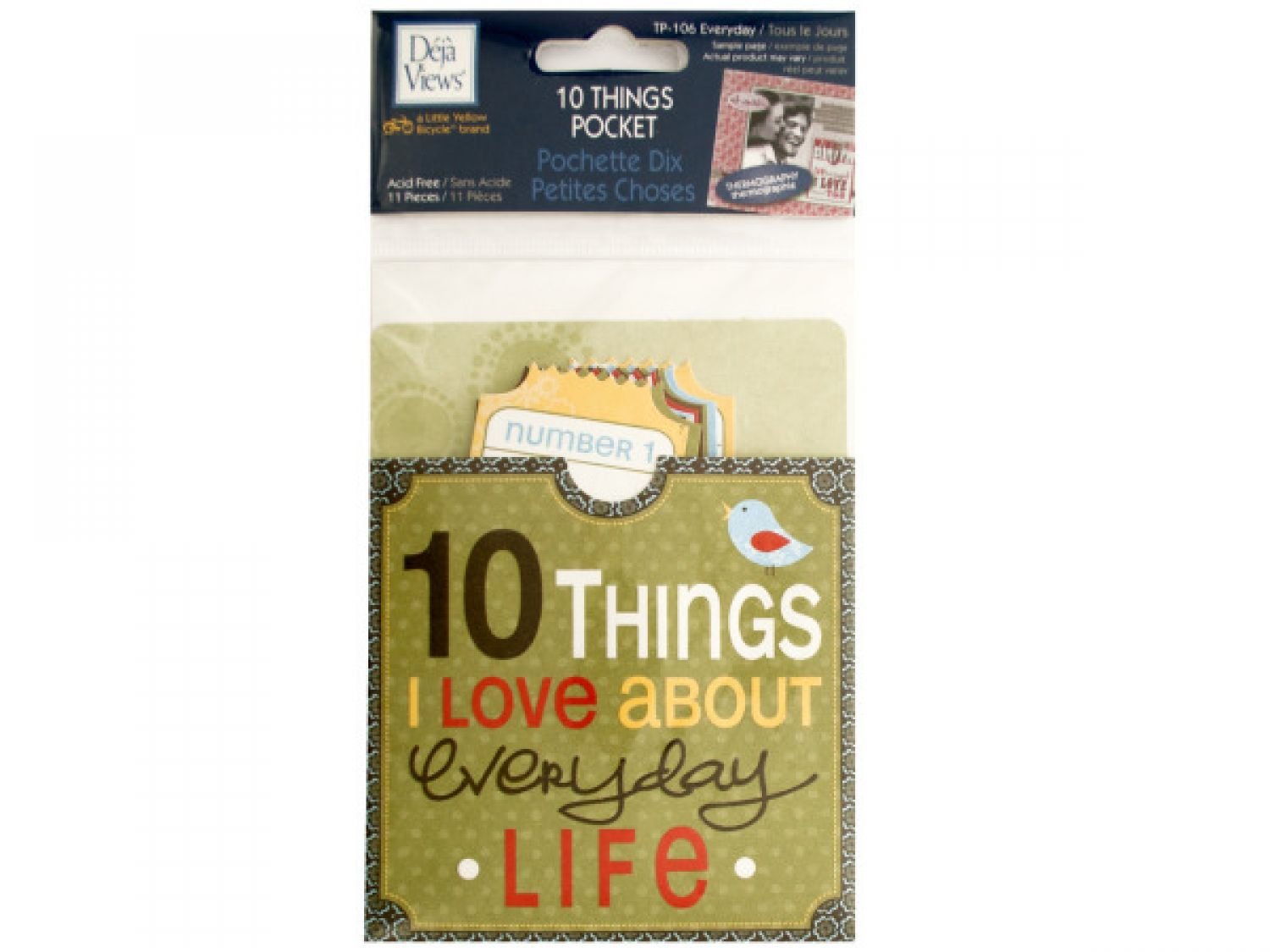 Bulk 10 Things I Love About Everyday Life Journaling Pocket Set of 72 - Scrapbooking Supplies & Scrapbook Accents for DIY Crafts, Memory Keeping, and Creative Projects