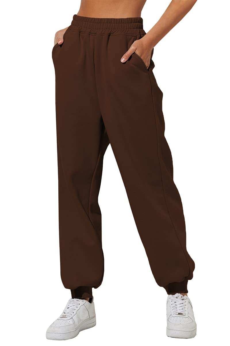 Yovela Women's High Waisted Baggy Sweatpants - Casual Joggers with Pockets for Fall & Winter | Y2K Aesthetic Warm Lounge Pants for Women | Perfect for Yoga, Running Errands & Cozy Home Wear