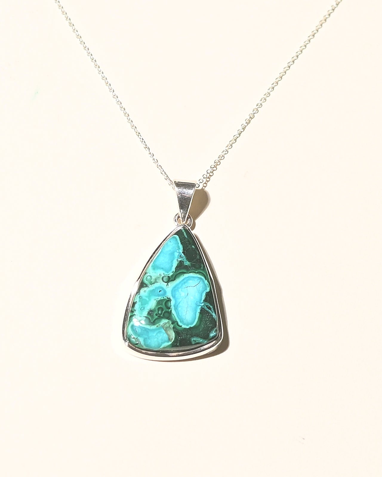 Chrysocolla Malachite Necklace - Handmade Gemstone Jewelry for Women | Healing Crystal Pendant for Meditation, Yoga & Spiritual Gifts