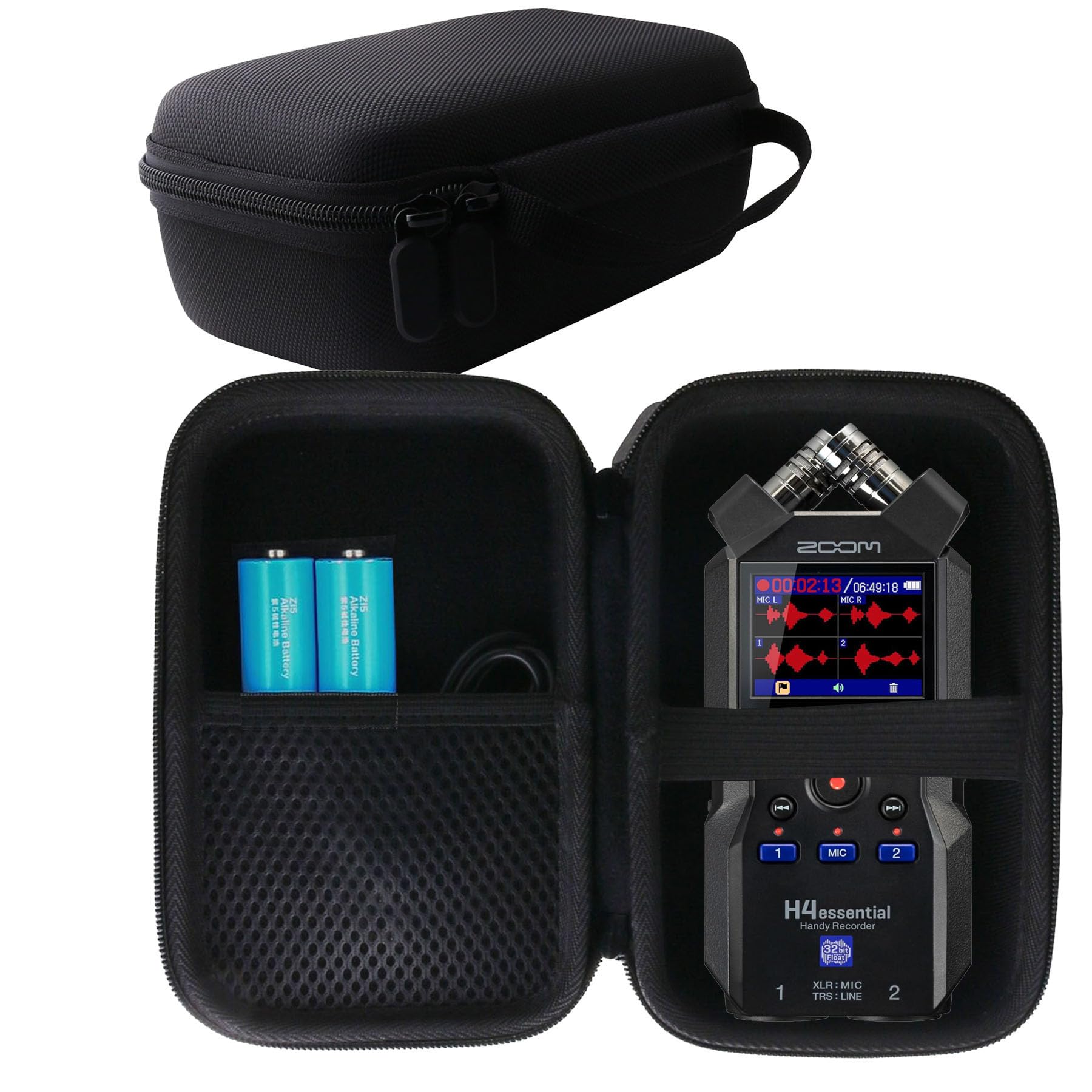 WERJIA Durable Hard Carrying Case for Zoom H4n Essential Portable Audio Recorder - Protective Storage Solution for Field Recording, Podcasting & Music Production