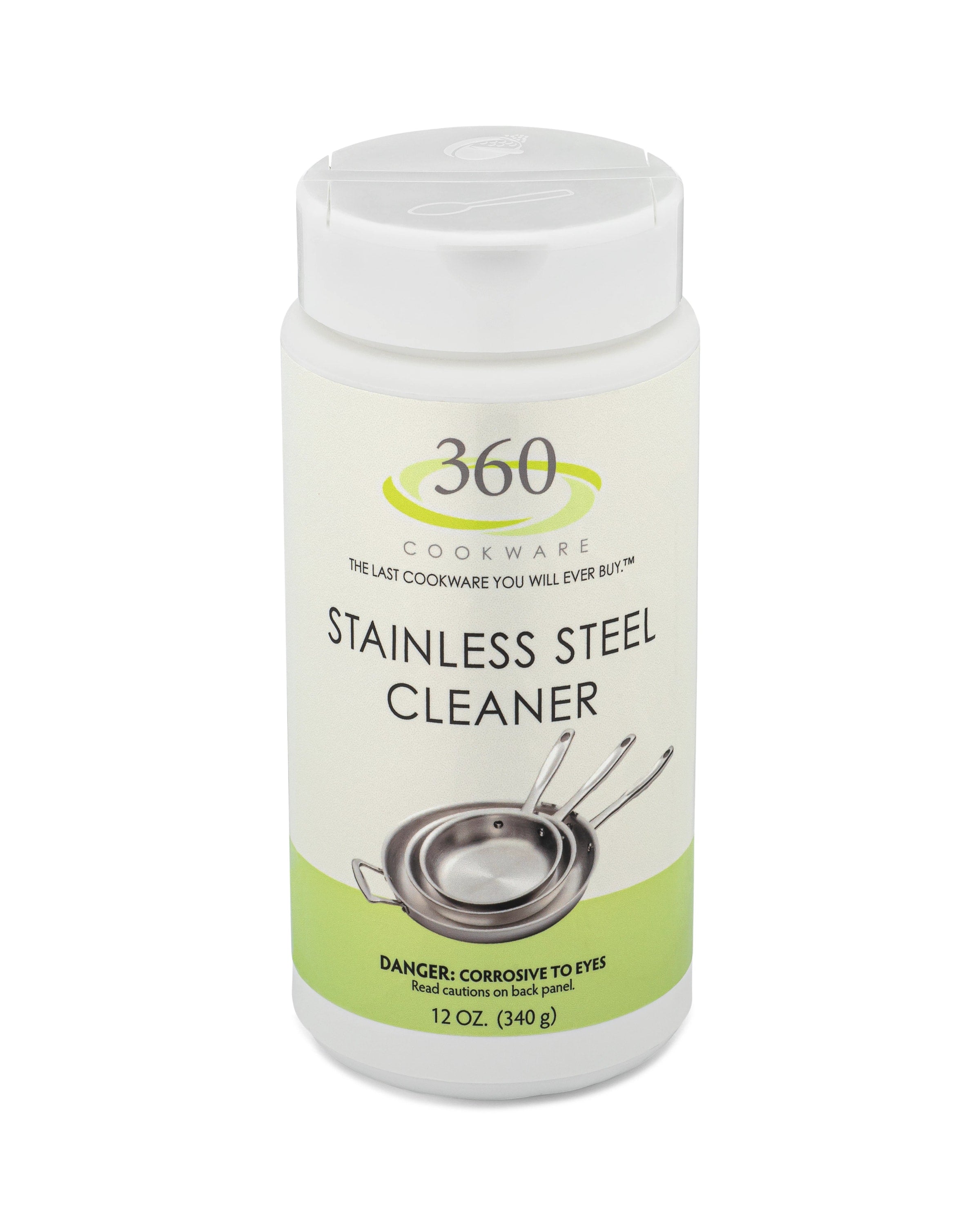 360 Stainless Steel Cleaner & Polish (2 Pack) - Removes Rust, Water Spots & Fingerprints - Perfect for Kitchen Appliances, Sinks & Outdoor Grills