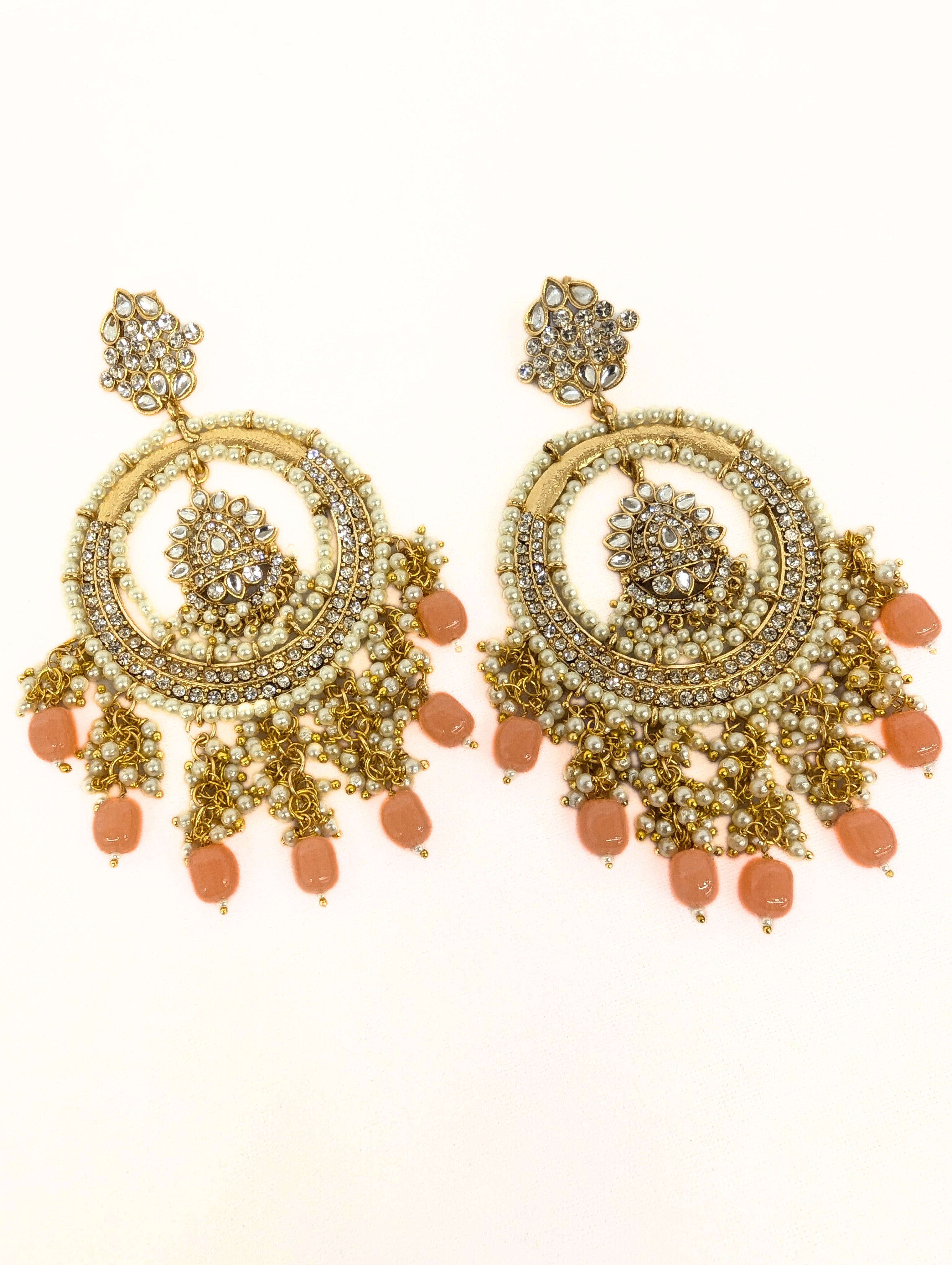 SAANVI STONE EARRINGS - Handmade Boho Chic Jewelry for Women | Natural Stone Dangle Earrings | Perfect for Weddings, Parties & Everyday Wear