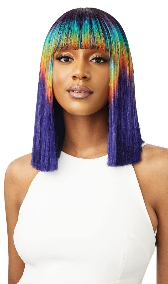 Outre Full Wig by Wigpop - Heat Resistant Synthetic Fiber Wig in High Tex Taurus (613 Blonde) for Cosplay, Costume Parties & Everyday Glamour