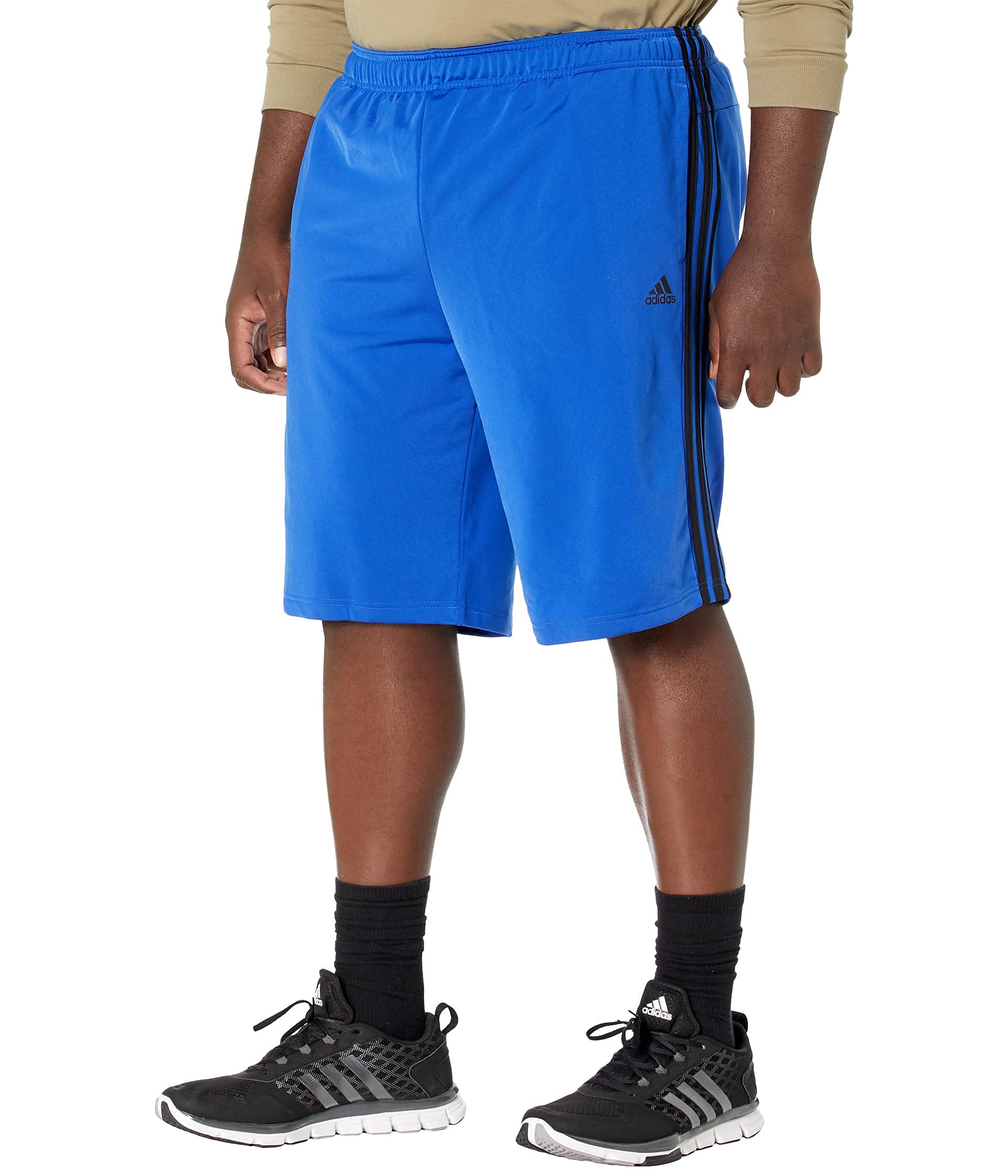 Adidas Big & Tall Essential Tricot 3-Stripes Athletic Shorts for Men - Comfortable Workout & Lounge Wear for Gym, Running, and Casual Outfits