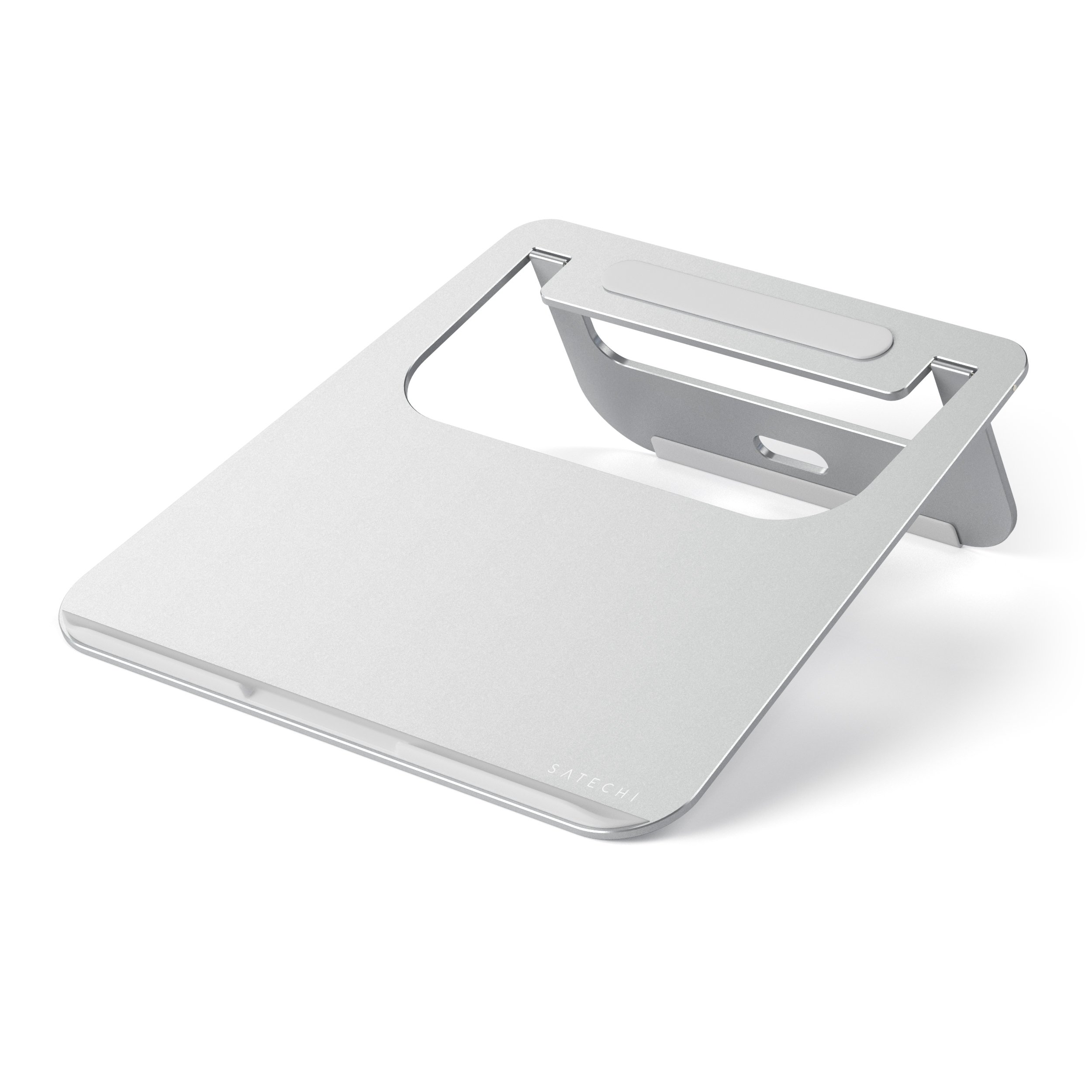 Satechi Lightweight Aluminum Portable Laptop Stand for MacBook Pro/Air, Microsoft Surface Pro - Ergonomic Adjustable Riser for Home, Office & Travel (Silver)