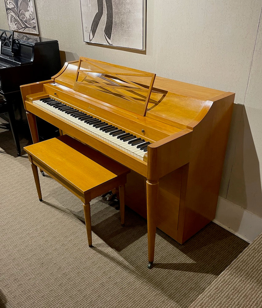 Acrosonic by Baldwin Spinet Piano - Polished Oak Finish | Compact Upright Piano for Home, Studio & Small Spaces | Perfect for Beginners & Professional Musicians