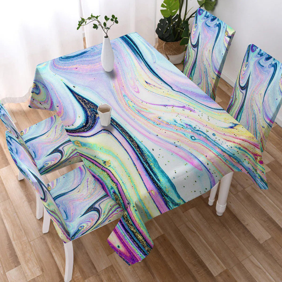 Premium Maya Bay Waterproof Tablecloth - Elegant & Durable Dining Table Cover for Indoor/Outdoor Use - Perfect for Parties, Picnics & Everyday Dining