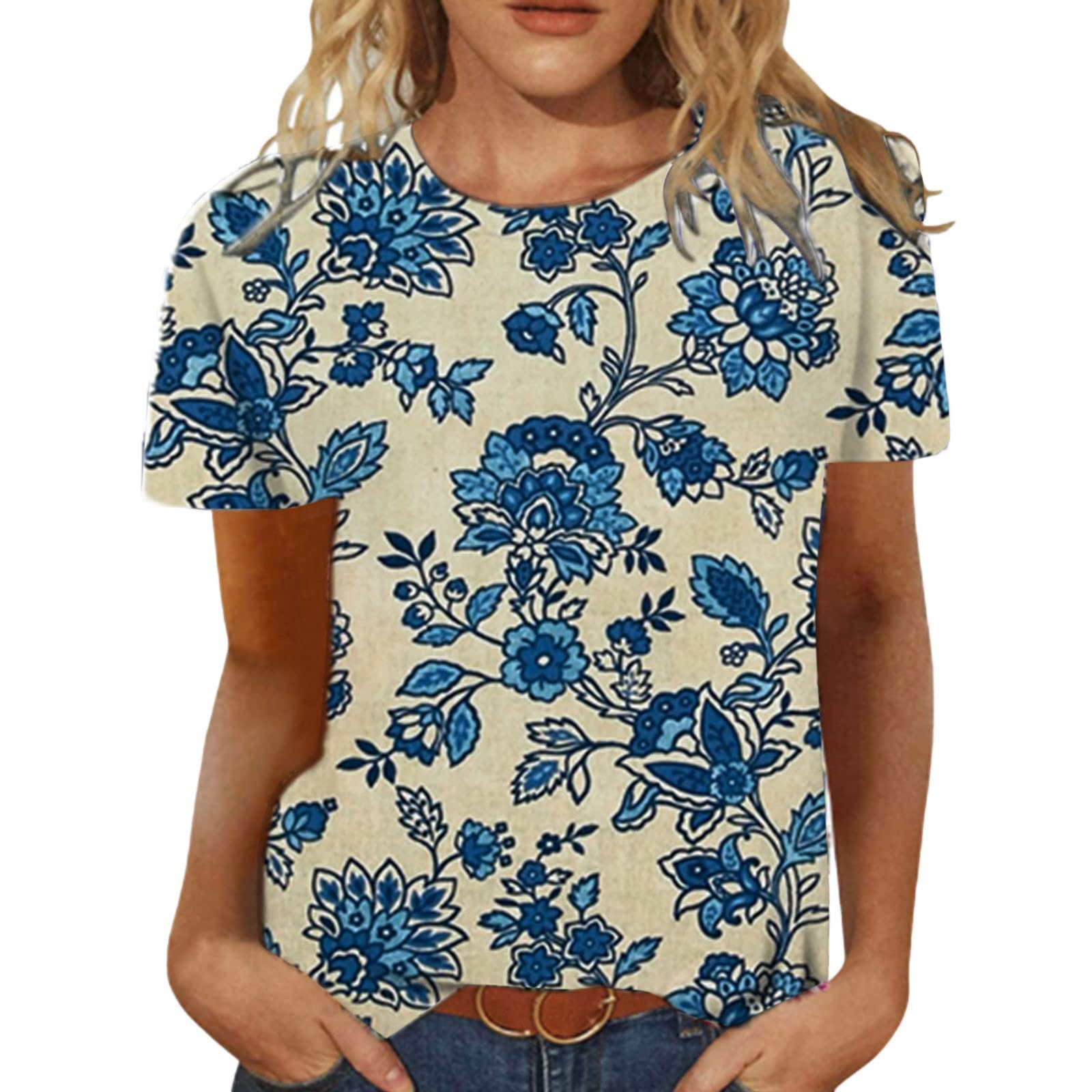 Women's Loose Casual Short Sleeve T-Shirt - Cute Blouse & Comfortable Top for Everyday Wear | Perfect for Summer, Work, and Casual Outings