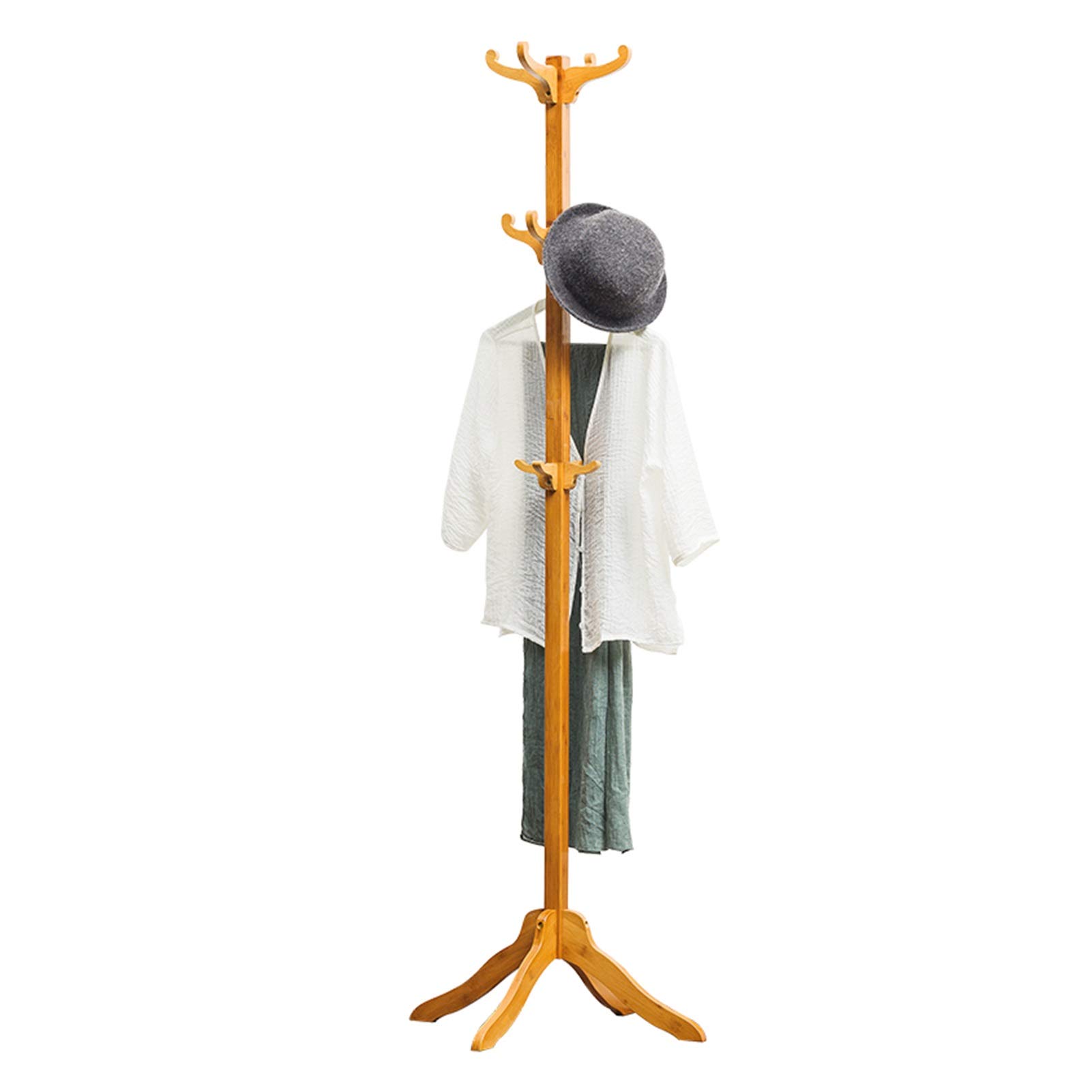 XINGLL Wooden Coat Rack Stand - Heavy Duty Clothes Hanger for Jackets, Hats, Bags & Scarves | Perfect for Hallway, Entryway, Bedroom & Closet Organization | Durable Tree Design with Strong Load Bearing Capacity
