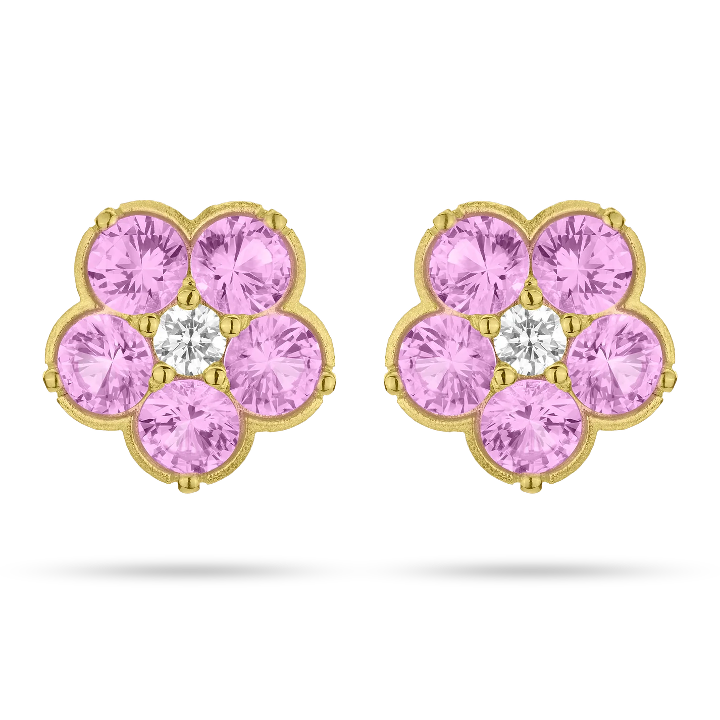Paul Morelli Wild Child Pink Sapphire & Diamond Stud Earrings for Women | Elegant Jewelry Gift for Her | Perfect for Weddings, Parties & Special Occasions