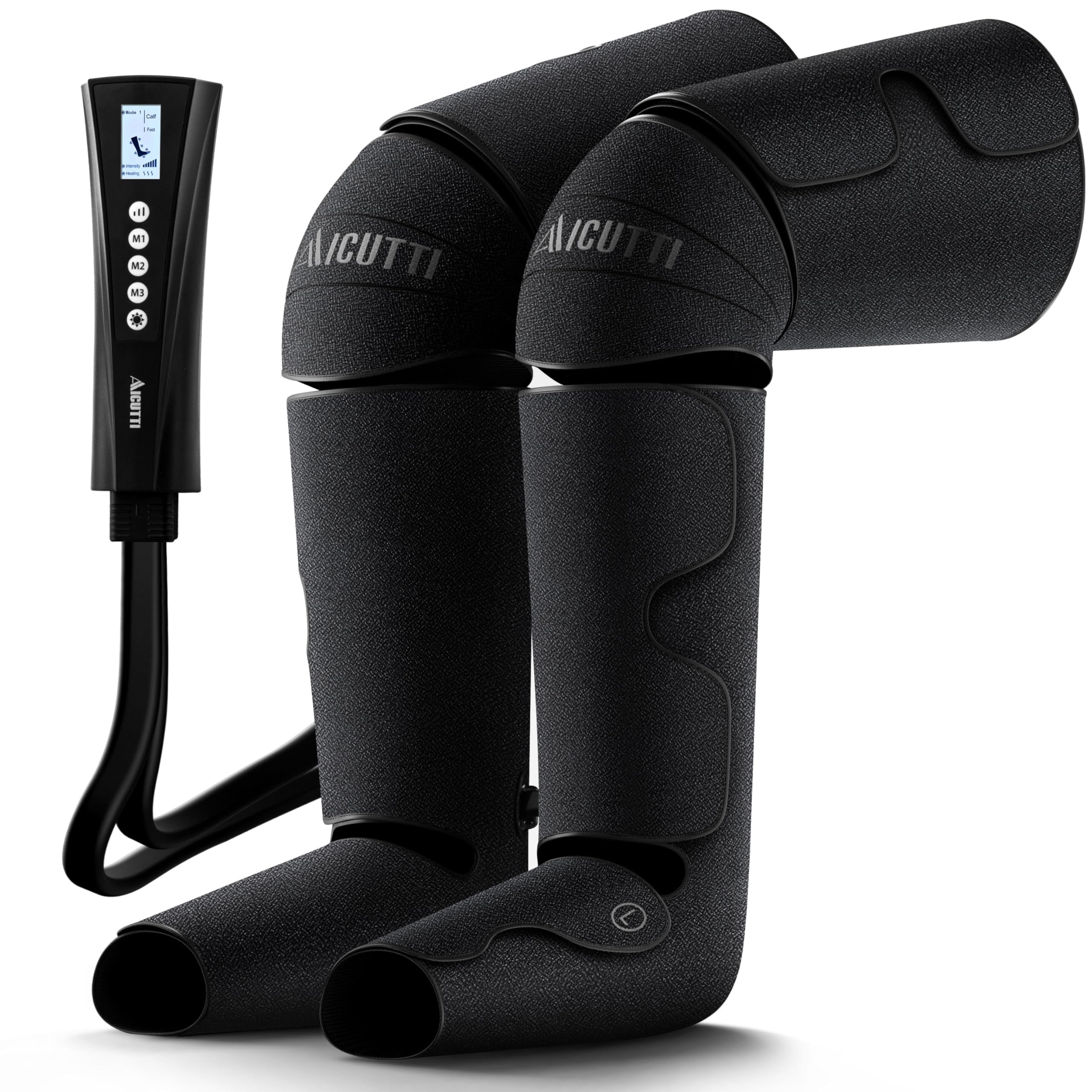 Air Compression Leg Massager with Heat - Relieves Swelling, Edema & Cramps - Perfect Gift for Women, Men, Parents - Ideal for Home Use, Office Relaxation & Post-Workout Recovery