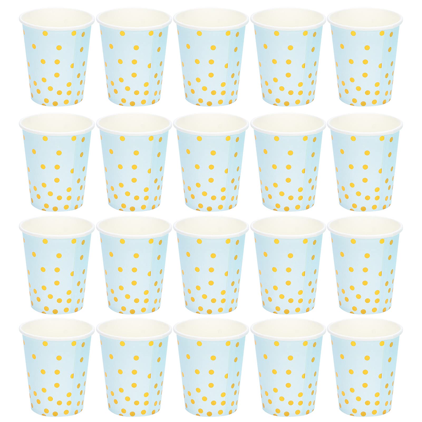 Eco-Friendly Disposable Paper Coffee Cups - 12oz Blue Hot & Cold Drink Cups for Coffee, Tea, Juice, Water - Perfect for Office, Cafes, Parties & Picnics