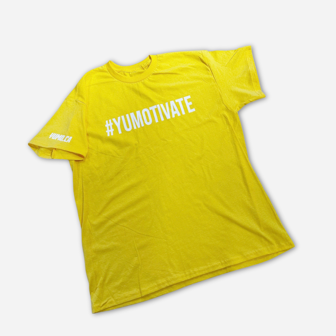 Yumo Creative #YUMOTIVATE Motivational Cotton T-Shirt for Men & Women - Gym, Workout, Casual Wear