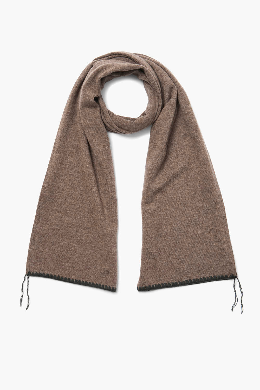 Cozy Blanket Stitch Scarf in Taupe - Soft Winter Accessory for Women & Men | Perfect for Cold Weather, Outdoor Activities & Gift Giving