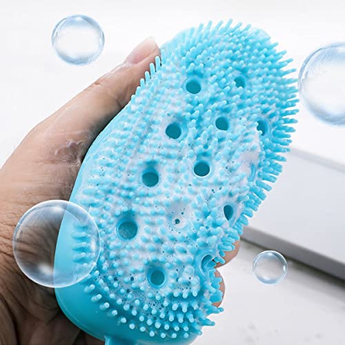 Premium Silicone Bubble Bath Scrubber (2-Pack) - Quick Foaming Body Brush for Exfoliating & Massage | Soft Bathroom Cleaning Tool for Spa, Shower & Relaxation