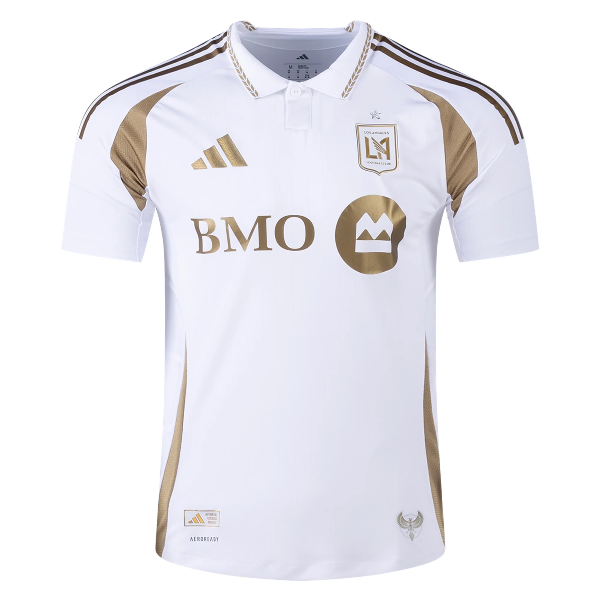 Adidas LAFC Authentic Away Jersey 25/26 - White & Gold - Official MLS Soccer Jersey for Fans & Players - Perfect for Game Day, Training & Collecting