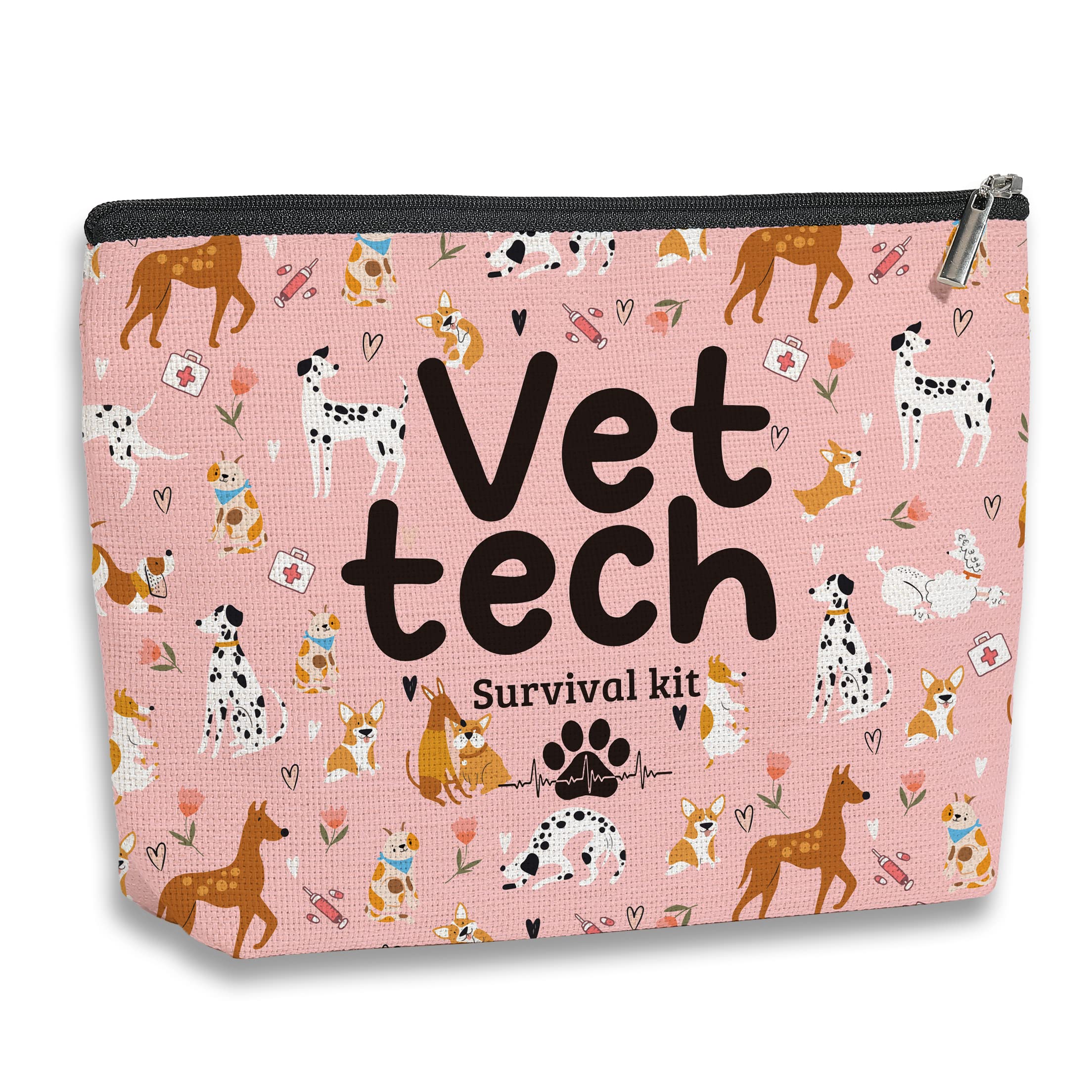 **Veterinary Technician Graduation Gift - Makeup Bag Organizer & Travel Toiletry Kit with Zipper Pouch | Perfect for Vet Tech Students, Professionals & Animal Lovers**